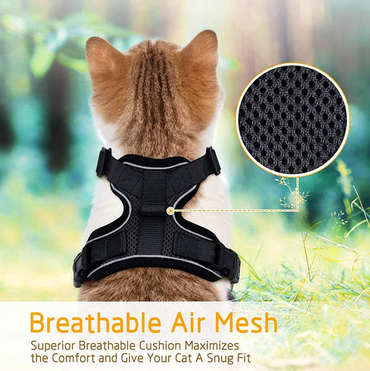 Adjustable Reflective Pet Harness and Leash