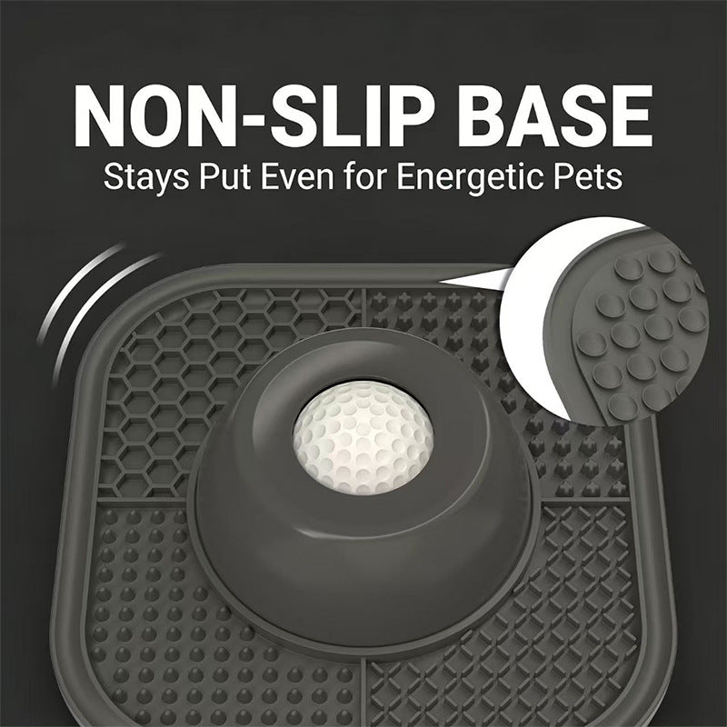 Pet Licking Bowl, Silicone Anti-Choking Slow-Feeding Bowl