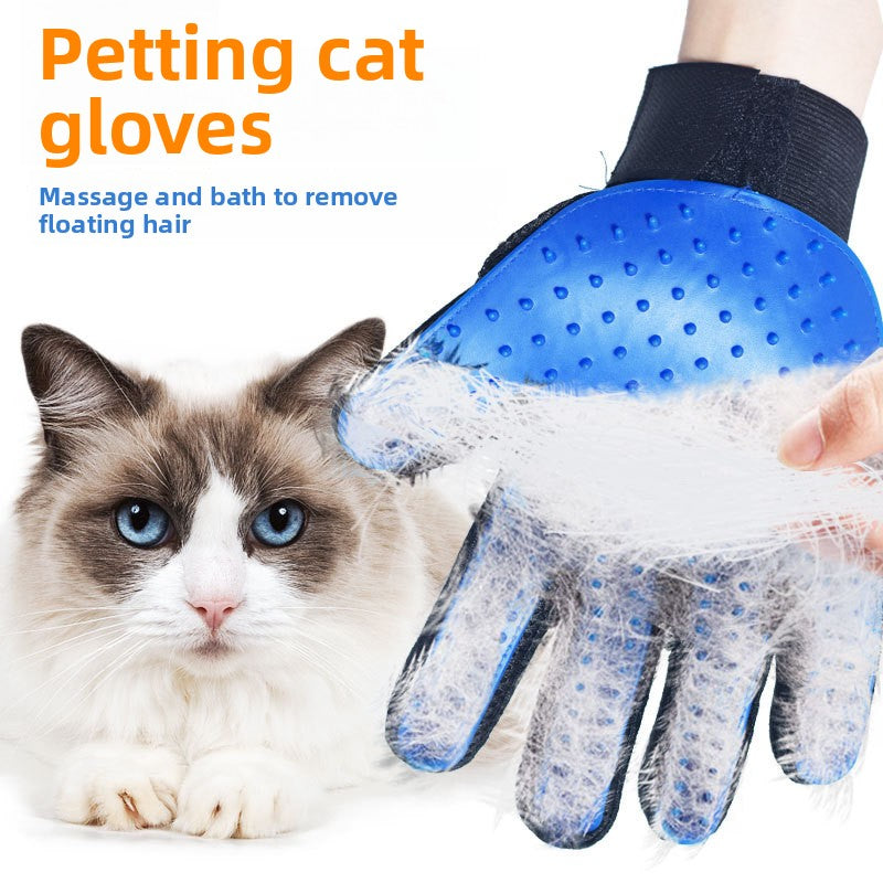 Rubber Pet Grooming Gloves for Cats and Dogs