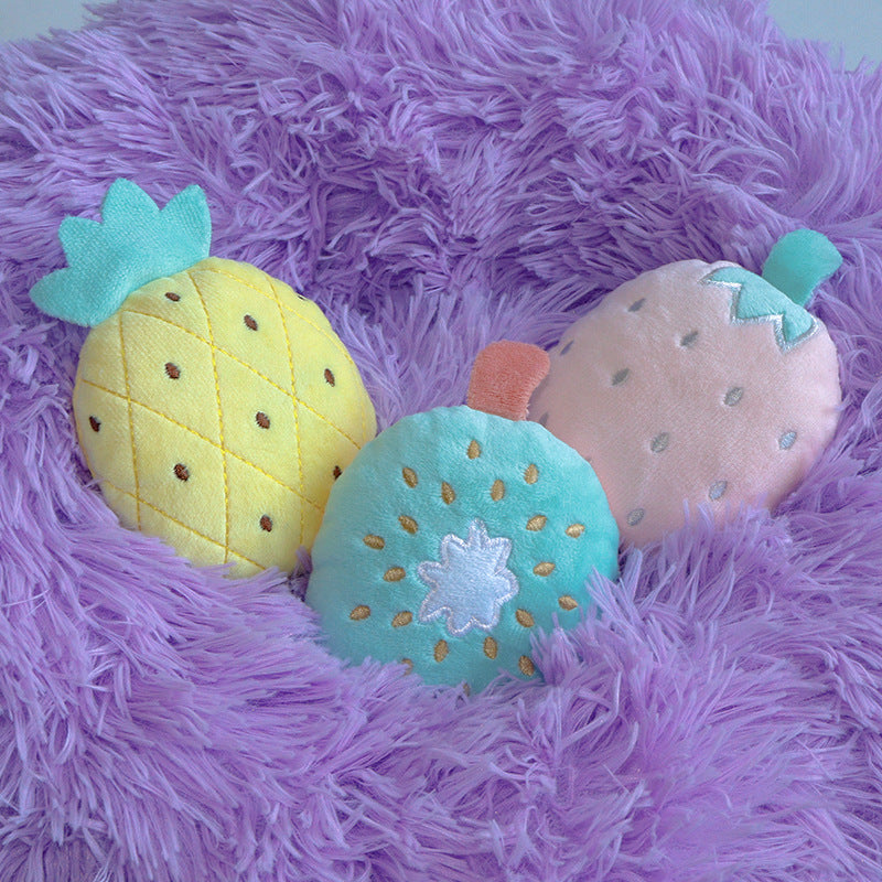 Fruit Shape Plush Pet Toys