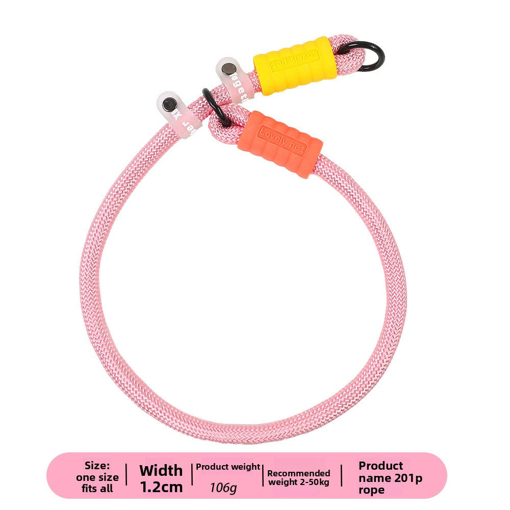 Dopamine Color Pet Leash and Collar Set