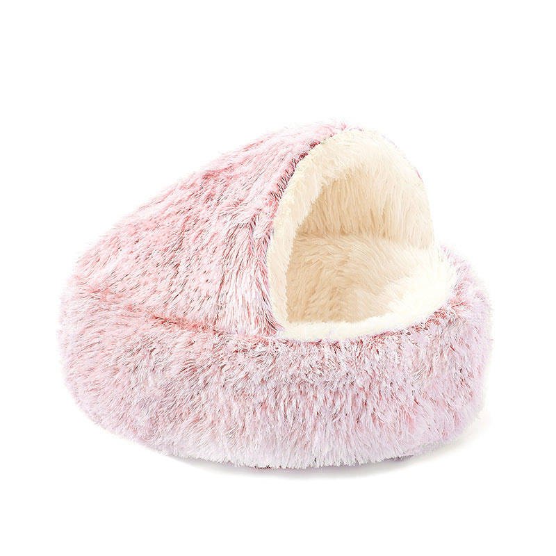 Plush Shell Pet Bed for Cats and Dogs