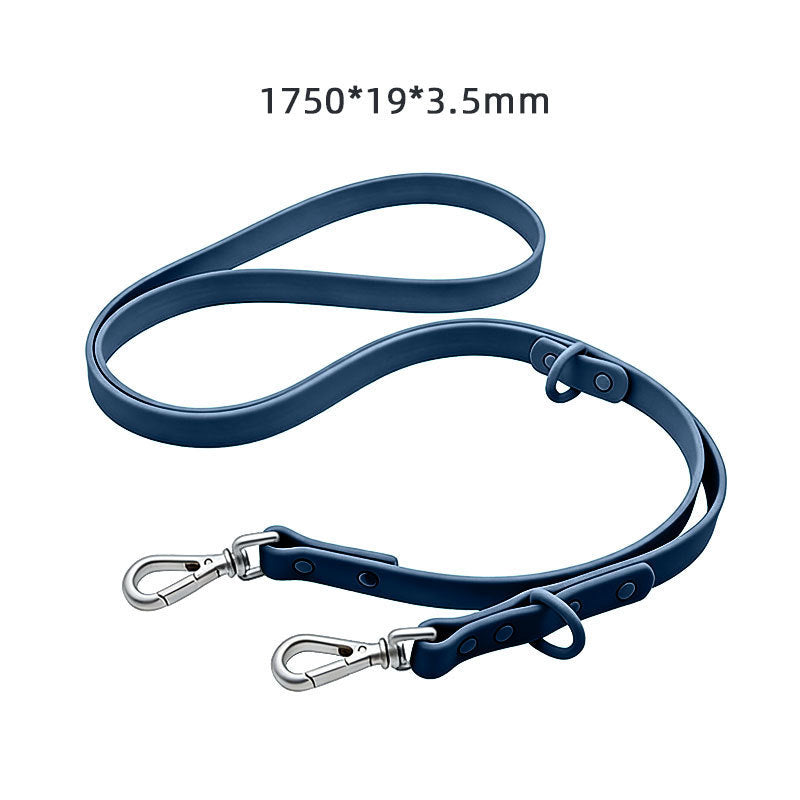 Custom Silicone Pet Leash with Name Tag