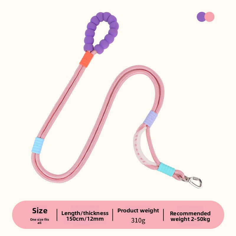 Dopamine Color Pet Leash and Collar Set