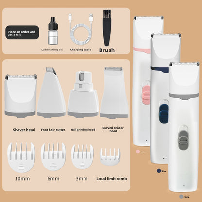 Digital Display Pet Hair Clipper with Nail Grinder