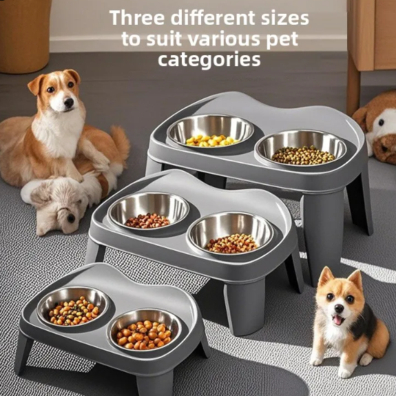 Double Layer Stainless Steel Pet Bowl