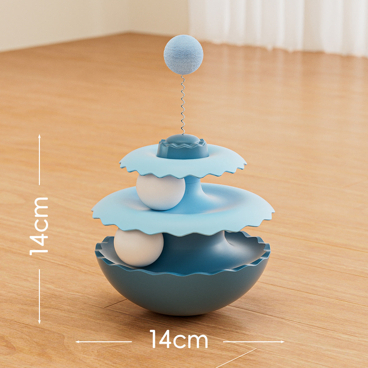 Interactive Cat Turntable Toy with Balls