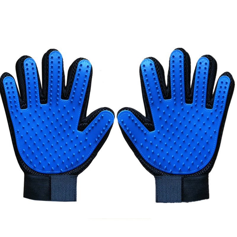 Rubber Pet Grooming Gloves for Cats and Dogs