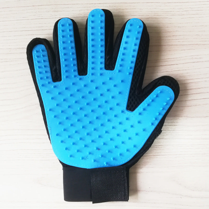 Rubber Pet Grooming Gloves for Cats and Dogs
