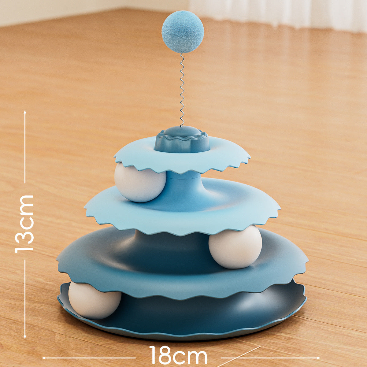 Interactive Cat Turntable Toy with Balls