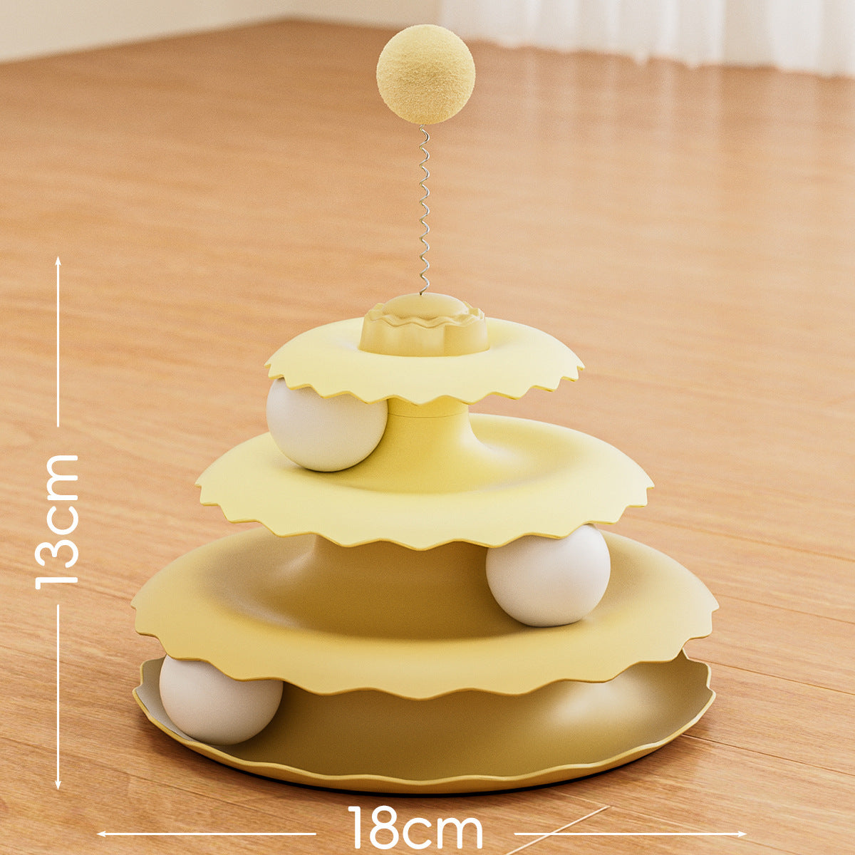 Interactive Cat Turntable Toy with Balls