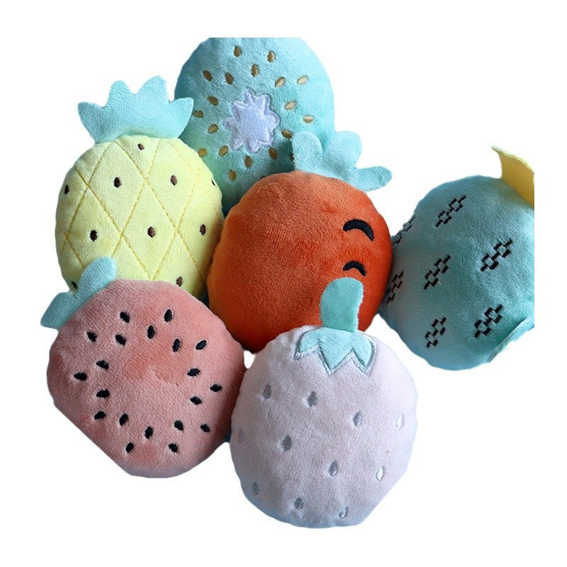 Fruit Shape Plush Pet Toys