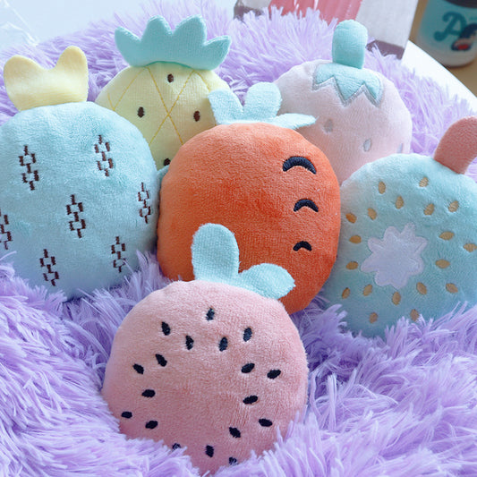 Fruit Shape Plush Pet Toys