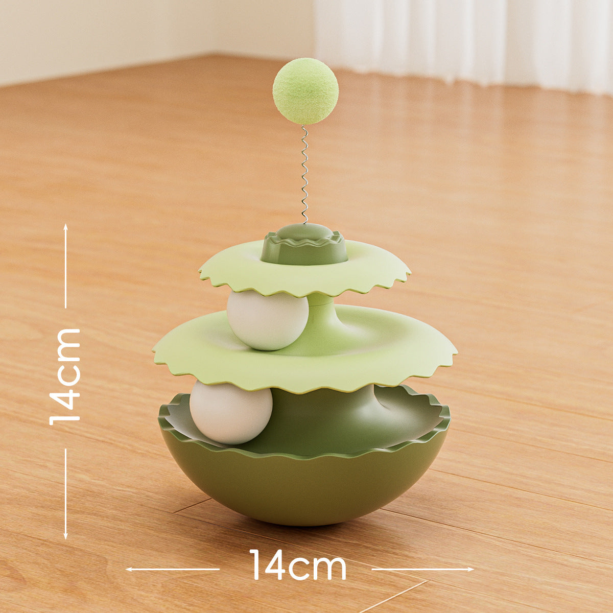 Interactive Cat Turntable Toy with Balls