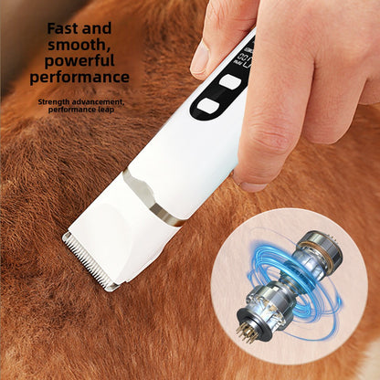 Digital Display Pet Hair Clipper with Nail Grinder