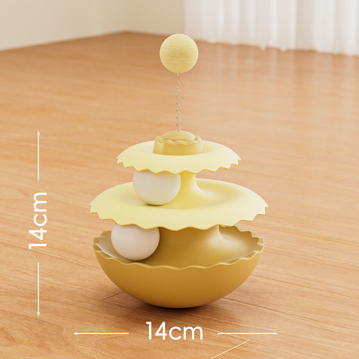 Interactive Cat Turntable Toy with Balls
