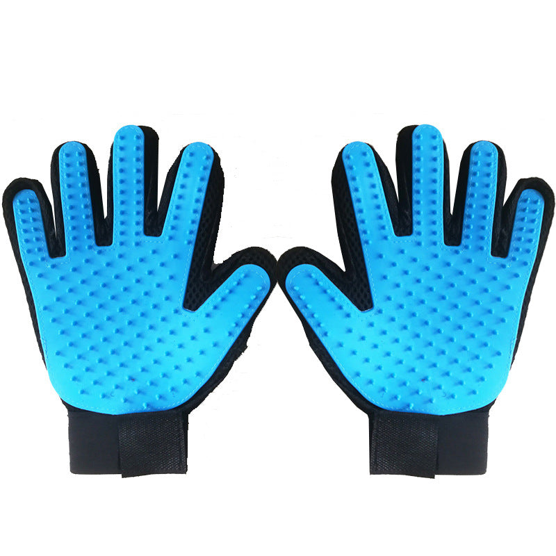 Rubber Pet Grooming Gloves for Cats and Dogs