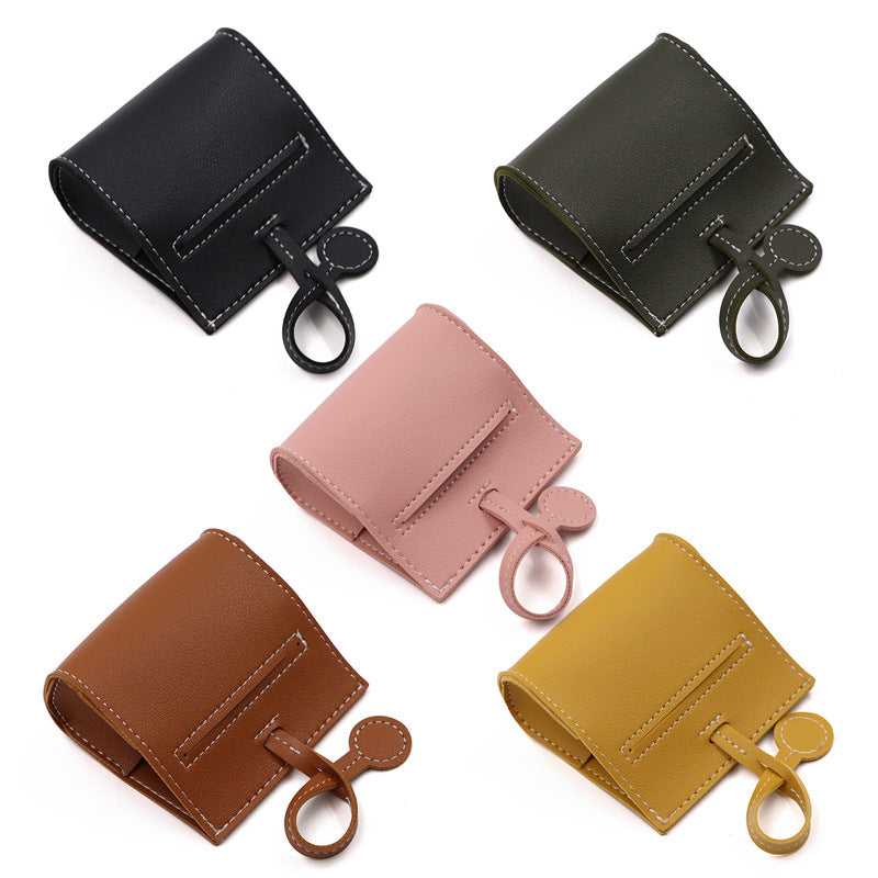 Waterproof Leather Dog Poop Dispenser Storage Bag