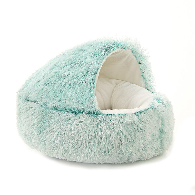 Plush Shell Pet Bed for Cats and Dogs