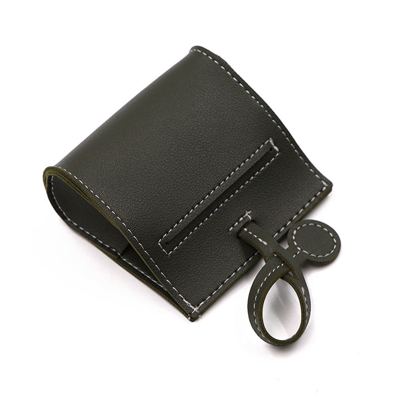 Waterproof Leather Dog Poop Dispenser Storage Bag
