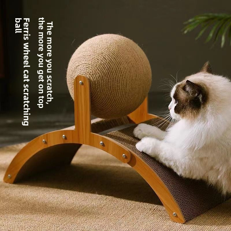 Ferris Wheel Cat Scratcher with Play Balls
