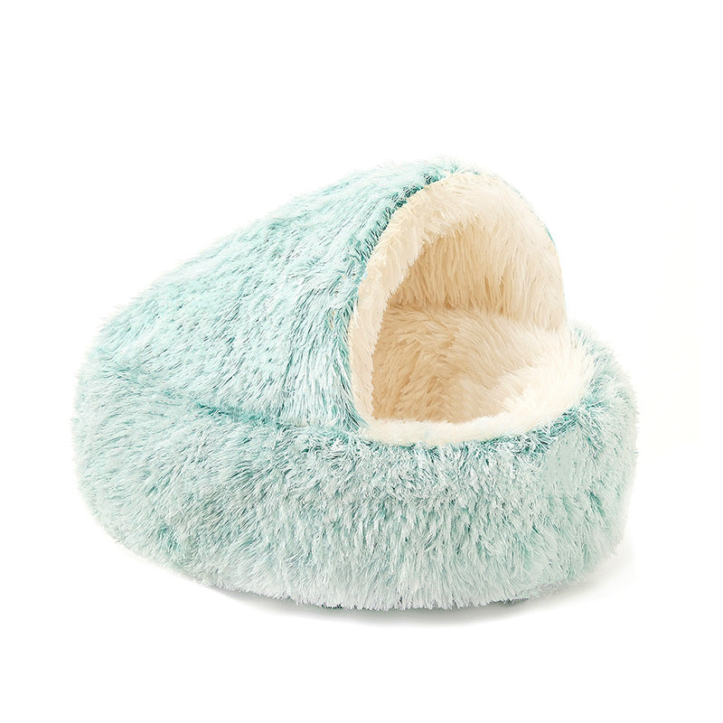 Plush Shell Pet Bed for Cats and Dogs