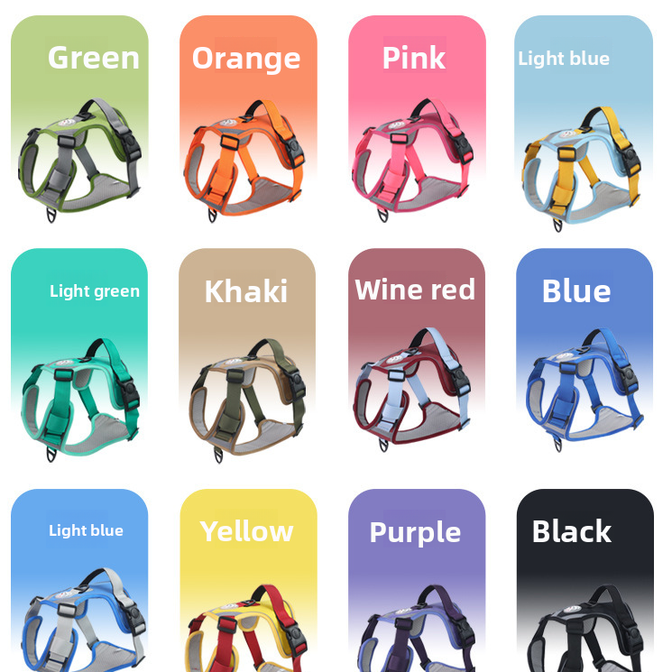 Large Dog Harness Anti-Pull Vest Breathable Pet Supplies