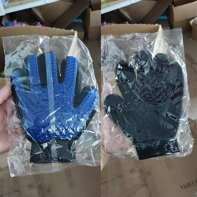 Rubber Pet Grooming Gloves for Cats and Dogs