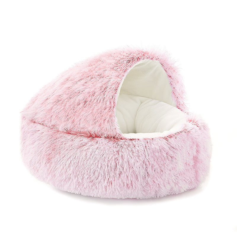 Plush Shell Pet Bed for Cats and Dogs