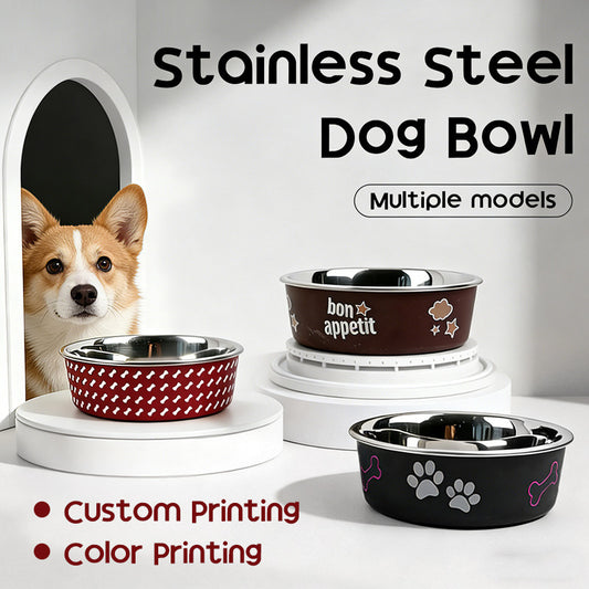 Double Layer Stainless Steel Pet Bowl