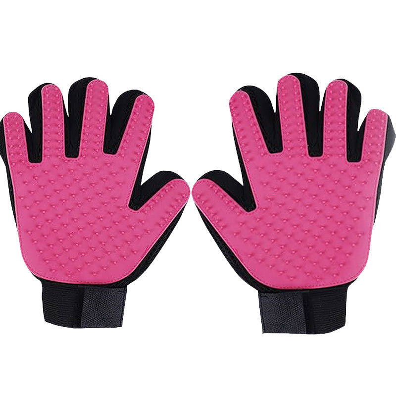 Rubber Pet Grooming Gloves for Cats and Dogs