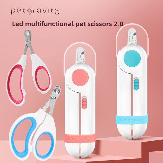 LED Pet Nail Clippers with Safety Guard