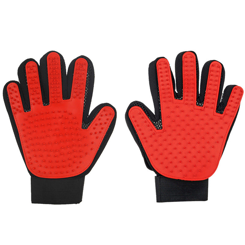 Rubber Pet Grooming Gloves for Cats and Dogs